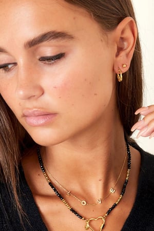 collar de acero inoxidable letras love  h5 Imagen2